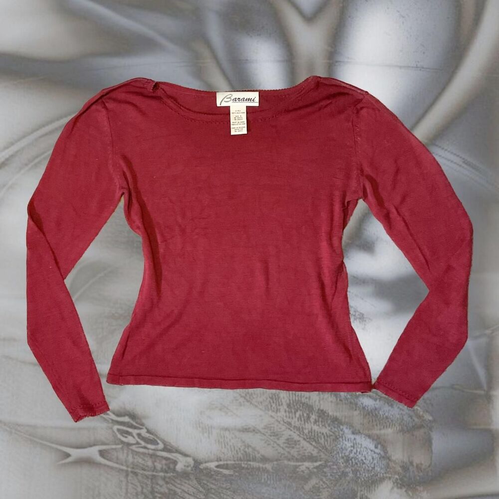 Abercrombie-fitch Women's Red and Burgundy Shirt